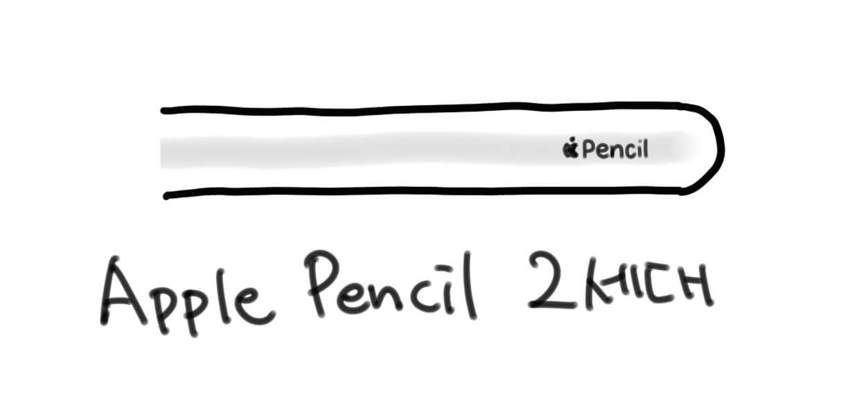 마그네틱 부착방식으로 충천과 페어링을 하는 애플펜슬 2세대입니다.