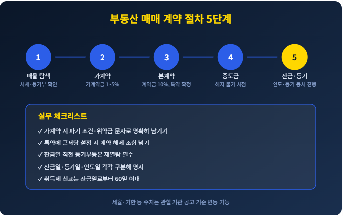 부동산 지식 칼럼 10. 매매 계약 절차, 특약사항